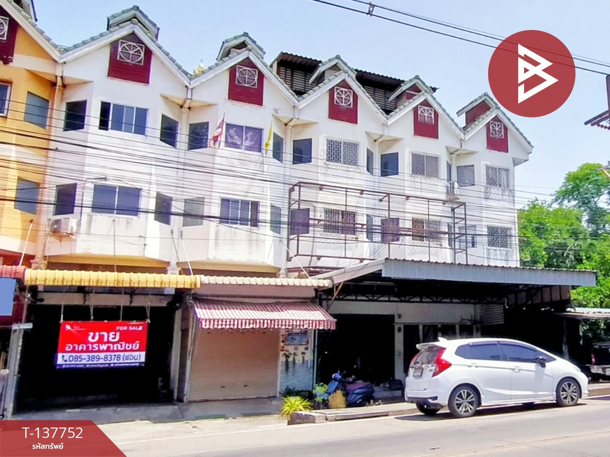 ขายด่วนอาคารพาณิชย์ 4 ชั้น เนื้อที่ 23.5 ตร.วา สมุทรสาคร ติดถนนหน้าหมู่บ้านจิตราเพลส
