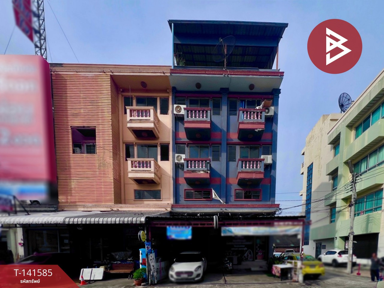 ขายด่วนอาคารพาณิชย์ 5 ชั้น เนื้อที่ 44.1 ตร.วา ลำลูกกา ปทุมธานี ทำเลดี ติดถนน