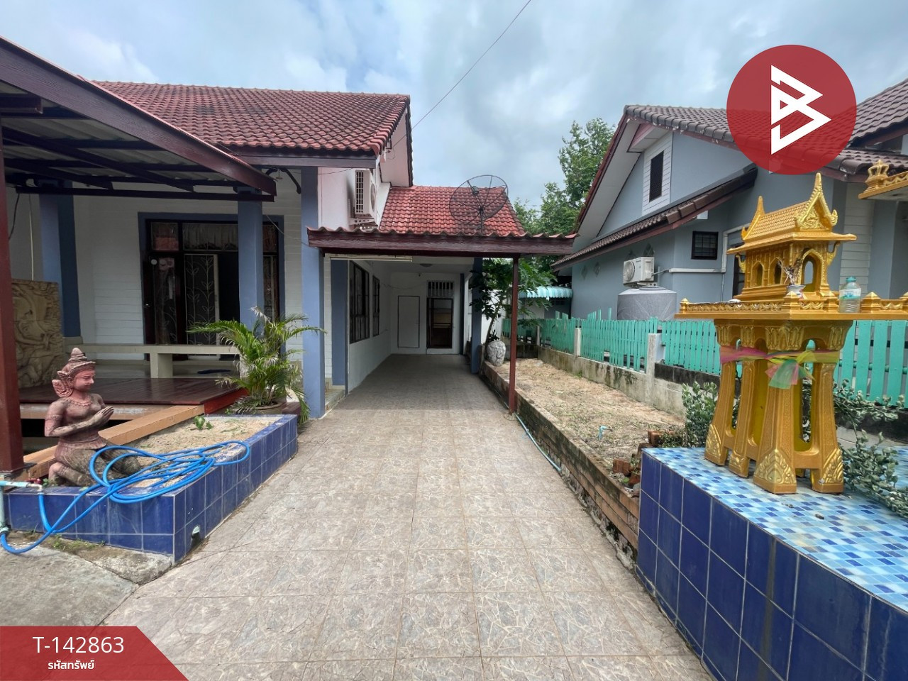 ขายบ้านเดี่ยวชั้นเดียว โครงการบ้านสวนพฤกษา 304 เนื้อที่ 70 ตร.วา อ.ศรีมหาโพธิ ปราจีนบุรี