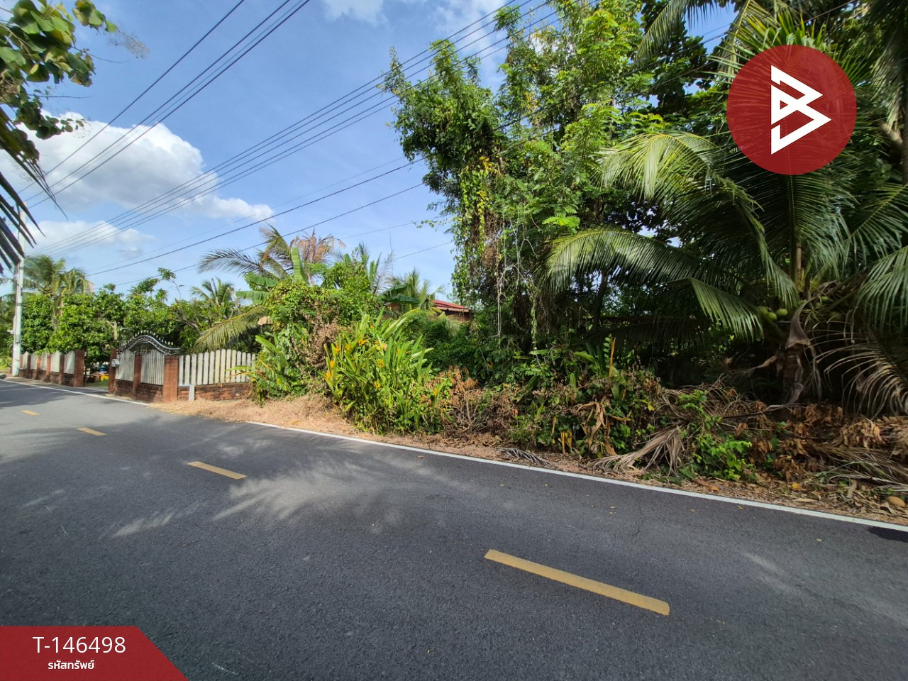 ขายที่ดิน เนื้อที่ 3 ไร่ 21.9 ตารางวา อัมพวา สมุทรสงคราม ติดถนนลาดยาง