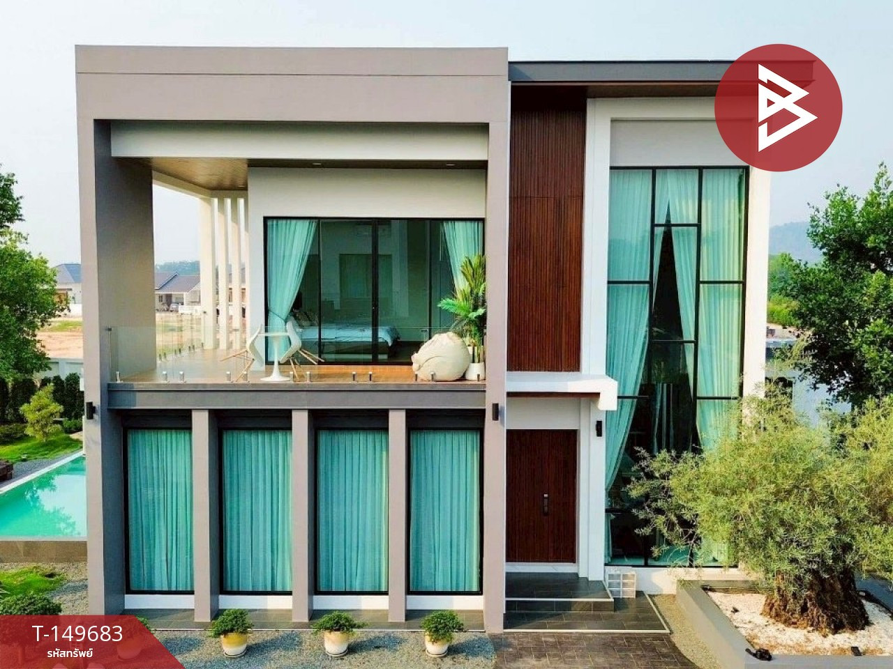 ขายบ้านเดี่ยวสไตล์พูลวิลล่า เนื้อที่ 1 ไร่ 58.8 ตร.วา นางแล เชียงราย