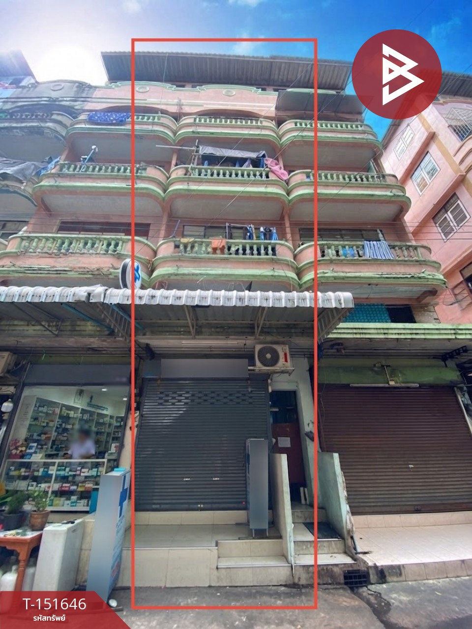 ขายด่วนอาคารพาณิชย์ 5 ชั้น พร้อมห้องเช่า ท่าทราย สมุทรสาคร ใกล้โรงงาน