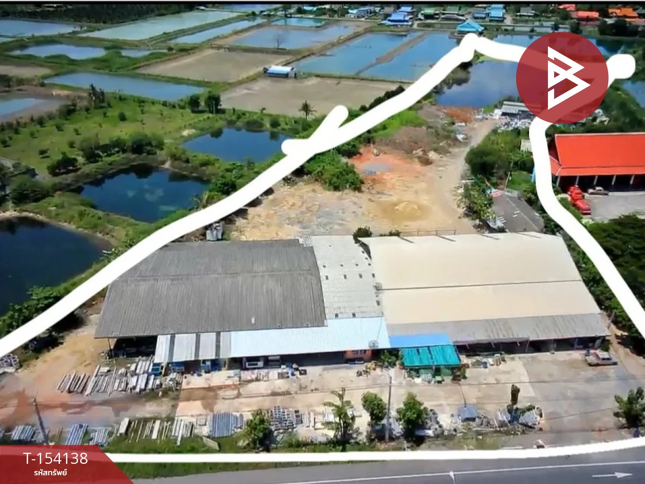 ขายที่ดินพร้อมสิ่งปลูกสร้าง เนื้อที่ 14 ไร่ 2 งาน 40 ตร.วา บางแพ ราชบุรี